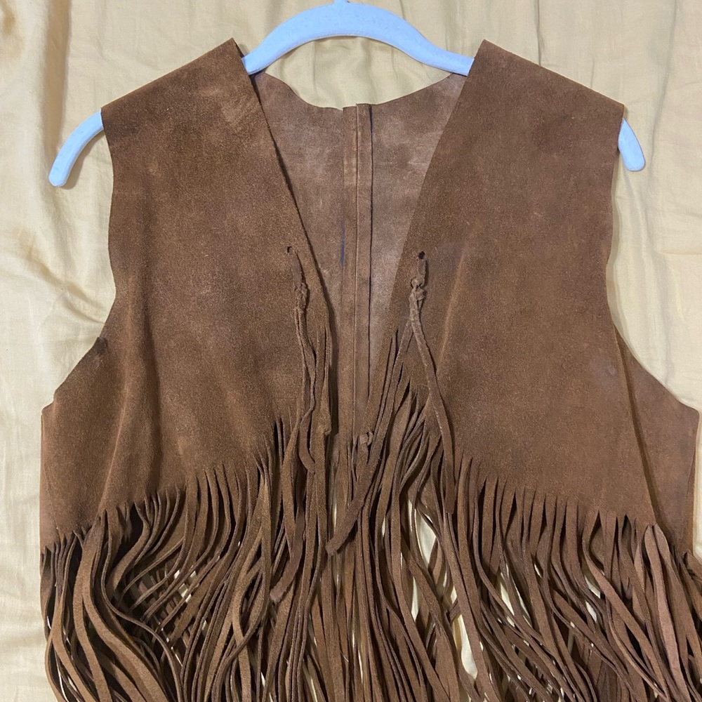 Brown Fringe Vest